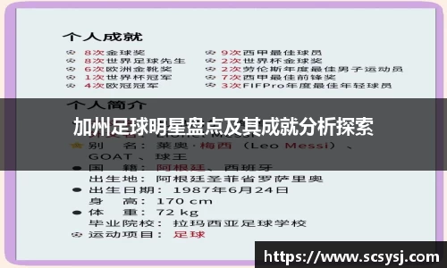 加州足球明星盘点及其成就分析探索
